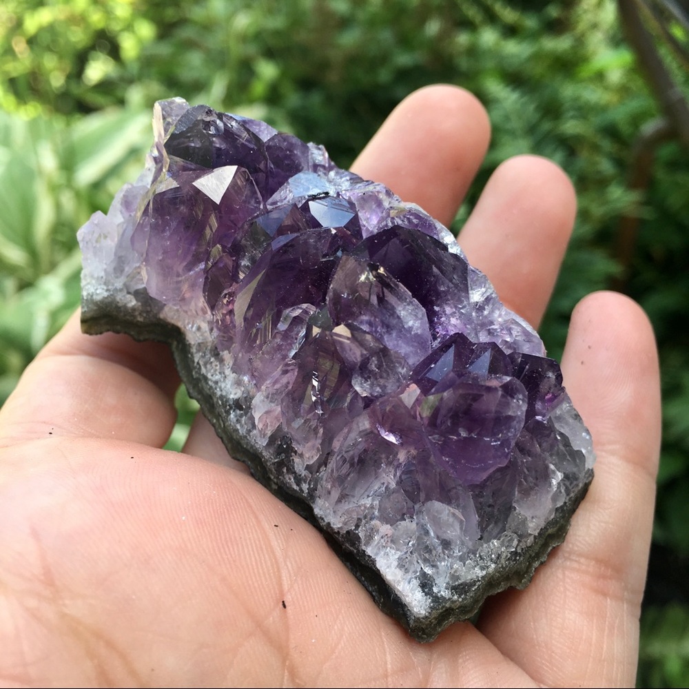 Amethyst raw geode specimen display decor